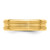 14K Yellow Gold 6 mm Heavyweight Comfort Fit Brushed Satin with Center Groove Wedding Band - View 4