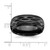 Chisel Black Zirconium Polished and Diamond-Cut 8 mm Wedding Band, Half Round - View 4