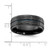 Chisel Black Zirconium Brushed Polished and Hammered with Blue Ion-Plated 8 mm Wedding Band, Flat - View 4