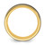 Chisel Black Zirconium Polished Yellow Ion-Plated with Brushed Center 8 mm Wedding Band, Flat - View 2