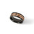 Chisel Black Zirconium Brushed and Polished Rose Ion-Plated 8.00 mm Band Ring - View 6