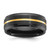 Chisel Black Zirconium Brushed and Polished Yellow Ion-Plated 8 mm Wedding Band