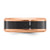 Chisel Black Zirconium Polished Rose Ion-Plated Edges with Black Carbon Fiber Inlay 8 mm Wedding Band - View 3