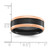 Chisel Black Zirconium Polished Rose Ion-Plated Edges with Black Carbon Fiber Inlay 8 mm Wedding Band - View 4