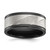 Chisel Black Zirconium Polished with Damascus Inlay 9 mm Wedding Band