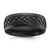 Chisel Black Zirconium Polished 8 mm Grooved Wedding Band