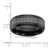 Chisel Black Zirconium Polished Lasered Tire Design 8 mm Wedding Band - View 4