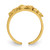 14K Yellow Gold Diamond-Cut Plumeria Toe Ring - View 2