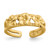 14K Yellow Gold Plumeria Toe Ring, 5 mm