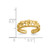 14K Yellow Gold Plumeria Toe Ring, 5 mm - View 5