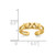 14K Yellow Gold Hearts-and-X Toe Ring, 5 mm - View 5