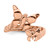 14K Rose Gold Polished and Textured 2 Butterflies Toe Ring, 2.4 mm - View 5