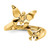 14K Yellow Gold Polished 2 Butterflies Toe Ring, 2.4 mm - View 5