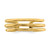 14K Yellow Gold Polished 3-Row Toe Ring, 4.65 mm - View 5