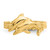 14K Yellow Gold Two Dolphins Toe Ring, 2 mm - View 4