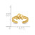 14K Yellow Gold Elephant Toe Ring, 2 mm - View 5