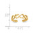 14K Yellow Gold Open Hearts Toe Ring, 5 mm - View 5