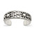 Sterling Silver Antiqued Floral Toe Ring, 5 mm