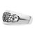 Sterling Silver Antiqued Floral Toe Ring, 7 mm - View 4