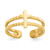 14K Yellow Gold Cross Toe Ring, 4 mm