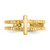14K Yellow Gold Cross Toe Ring, 4 mm - View 4