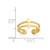 14K Yellow Gold Cross Toe Ring, 4 mm - View 5
