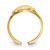14K Yellow Gold Turtle Toe Ring - View 2