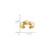 14K Yellow Gold Two Dolphins Toe Ring, 3.5 mm - View 4