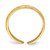 14K Yellow Gold Adjustable Flower with Leaf Trim Toe Ring - View 2