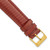 DeBeer 19 mm Long Havana Lizard Leather with Gold-Tone Buckle 8.5 Inch Watch Band