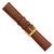DeBeer 20 mm Long Havana Crocodile Leather with Gold-Tone Buckle 8.5 Inch Watch Band - View 4