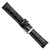 DeBeer 16 mm Black Crocodile Grain Chronograph Leather with White Stitching and Silver-Tone Buckle 7.5 Inch Watch Band - View 4