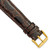 DeBeer 19 mm Dark Brown Caiman Leather with Gold-Tone Buckle 7.5 Inch Watch Band