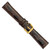 DeBeer 19 mm Dark Brown Caiman Leather with Gold-Tone Buckle 7.5 Inch Watch Band - View 4