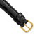 DeBeer 17 mm Black Crocodile Leather with Gold-Tone Buckle 7.5 Inch Watch Band