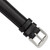 DeBeer 16 mm Black Smooth Leather Chronograph with Silver-Tone Buckle 7.5 Inch Watch Band