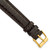 DeBeer 14 mm Short Brown Lizard Leather with Gold-Tone Buckle 6 Inch Watch Band