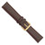 DeBeer 20 mm Dark Brown Leather with Gold-Tone Buckle 7.5 Inch Watch Band - View 4