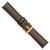 DeBeer 22 mm Dark Brown Glove Leather with Gold-Tone Panerai Style Buckle 7.75 Inch Watch Band - View 4
