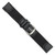 DeBeer 20 mm Black Army Style Nylon and Leather with Stainless Steel Buckle 7.75 Inch Watch Band - View 3