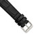 Gilden for Apple Watch 38/40 mm Black Gator Grain Calfskin Leather with Black Adapters and Stainless Steel Buckle 7.5 Inch Watch Band