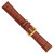 DeBeer 18 mm Havana Brown Matte Wild Alligator Grain Leather with Gold-Tone Buckle 7.5 Inch Watch Band - View 4
