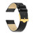 DeBeer 12 mm Flat Black Lizard Grain Leather with Gold-Tone Buckle 6.75 Inch Watch Band - View 3