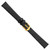 DeBeer 12 mm Flat Black Lizard Grain Leather with Gold-Tone Buckle 6.75 Inch Watch Band - View 4