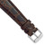 DeBeer 22 mm Brown Caiman Leather with Silver-Tone Buckle 7.5 Inch Watch Band