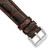 DeBeer 18 mm Long Brown Caiman Leather with Silver-Tone Buckle 8.5 Inch Watch Band