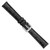 DeBeer 10 mm Long Black Caiman Leather with Silver-Tone Buckle 7.75 Inch Watch Band - View 4