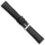 DeBeer 17 mm Long Black Lizard Leather with Silver-Tone Buckle 8.5 Inch Watch Band - View 4