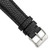 DeBeer 19 mm Long Black Lizard Leather with Silver-Tone Buckle 8.5 Inch Watch Band