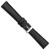 DeBeer 19 mm Long Black Lizard Leather with Silver-Tone Buckle 8.5 Inch Watch Band - View 4